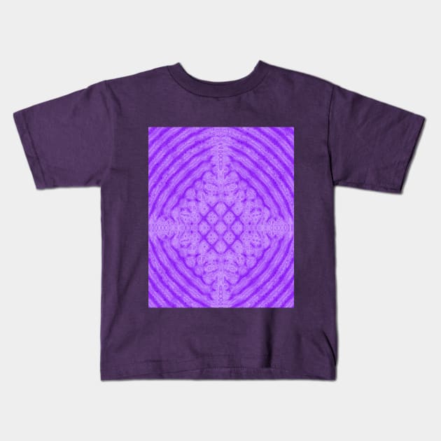 Purple Kaleidoscope Fractal Kids T-Shirt by Art by Deborah Camp